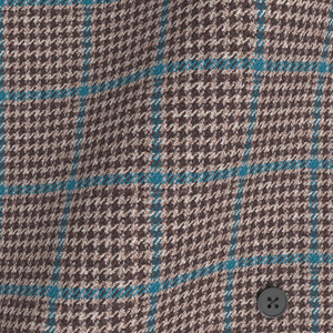 MARLING&EVANS LINFIT BROWN GLENCHECK SAXE WINDOW PANE(PN-KG97805)