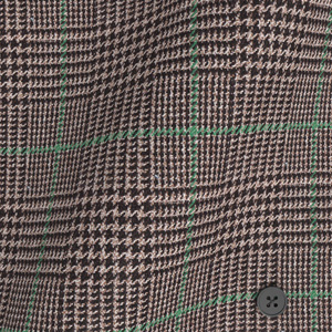 MARLING&EVANS LINFIT BROWN GLENCHECK GREEN WINDOW PANE(PN-KG97807)