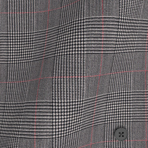 MARLING&EVANS BLACK GLENCHECK RED WINDOW PANE(PN-KG97823)