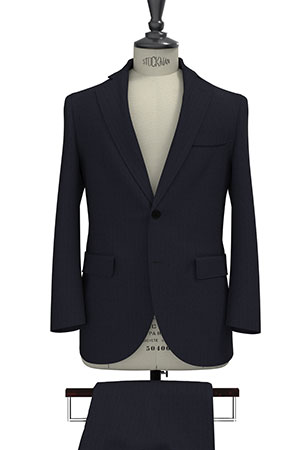 CANONICO Super100s Navy Shadow Stripe (PN-NB99191)