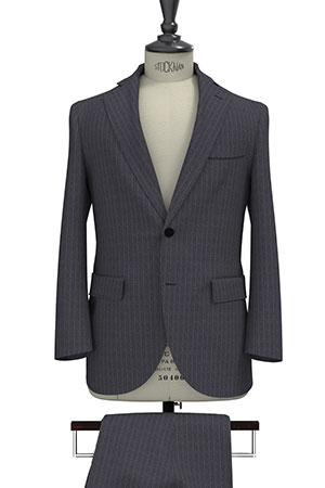 CANONICO Super100s Purple Stripe on Gray Melange (PN-NB99195)