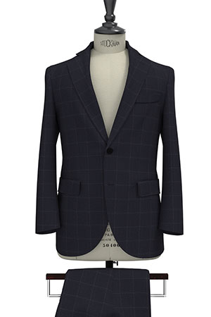 CANONICO Super100s Navy Window Pane (PN-NB99198)