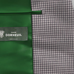 DORMEUIL リネン混 グレー チェック(NB100864)