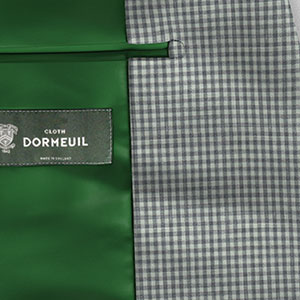 DORMEUIL リネン混 グリーン チェック(NB100865)